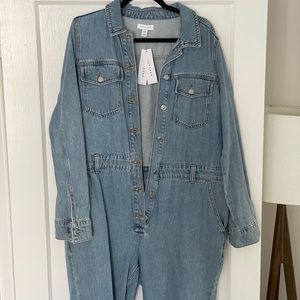 NWT Topshop Denim Jumpsuit